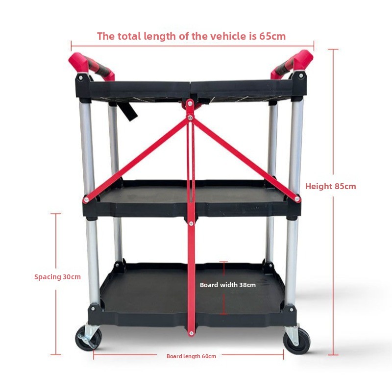 Heavy Equipment Video - Vouwbare, extra sterke transportkar/werktafel voor voedselbezorging,