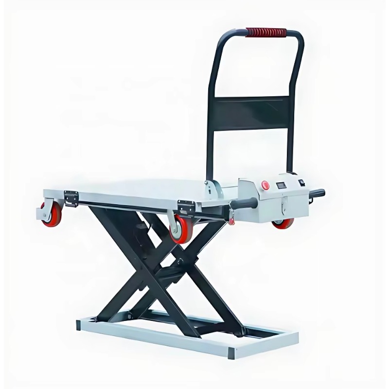 Scissor Lift Table Hydraulic - Hydraulische elektrische schaarheftafel 4-wielige stalen vrachtwagen