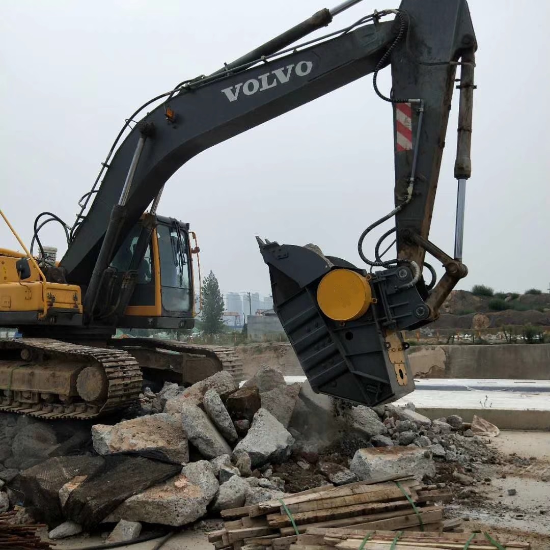 Heavy Equipment With Bucket - Sloopkraanbrekerbak hydraulische beton- en steenbreker aanbouwdeel
