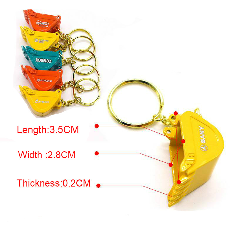 Heavy Equipment Hitachi - 20PCS Legering Emmer Sleutelhanger voor John