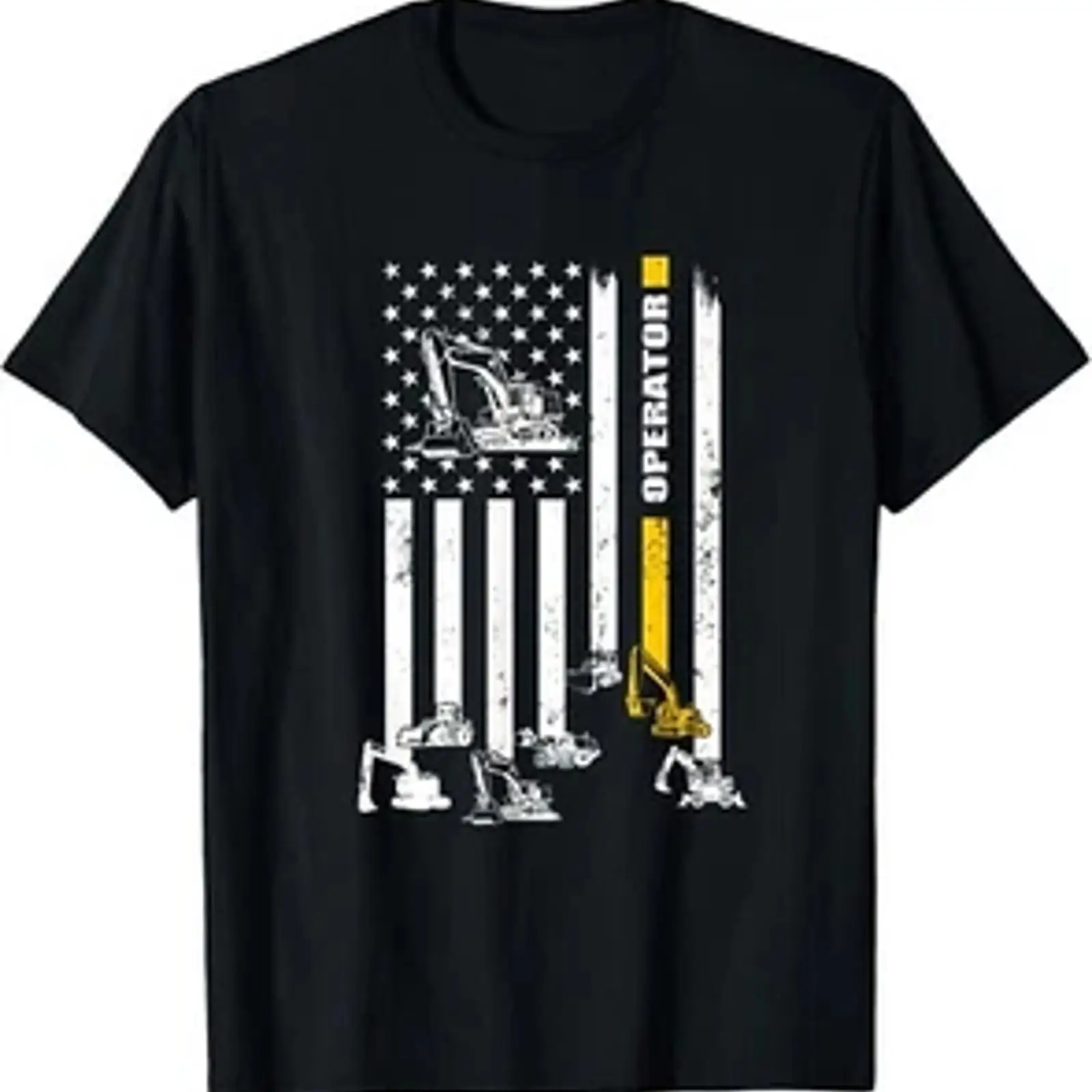 Heavy Equipment Operations - Heavy Equipment Operator USA Flag T-shirt