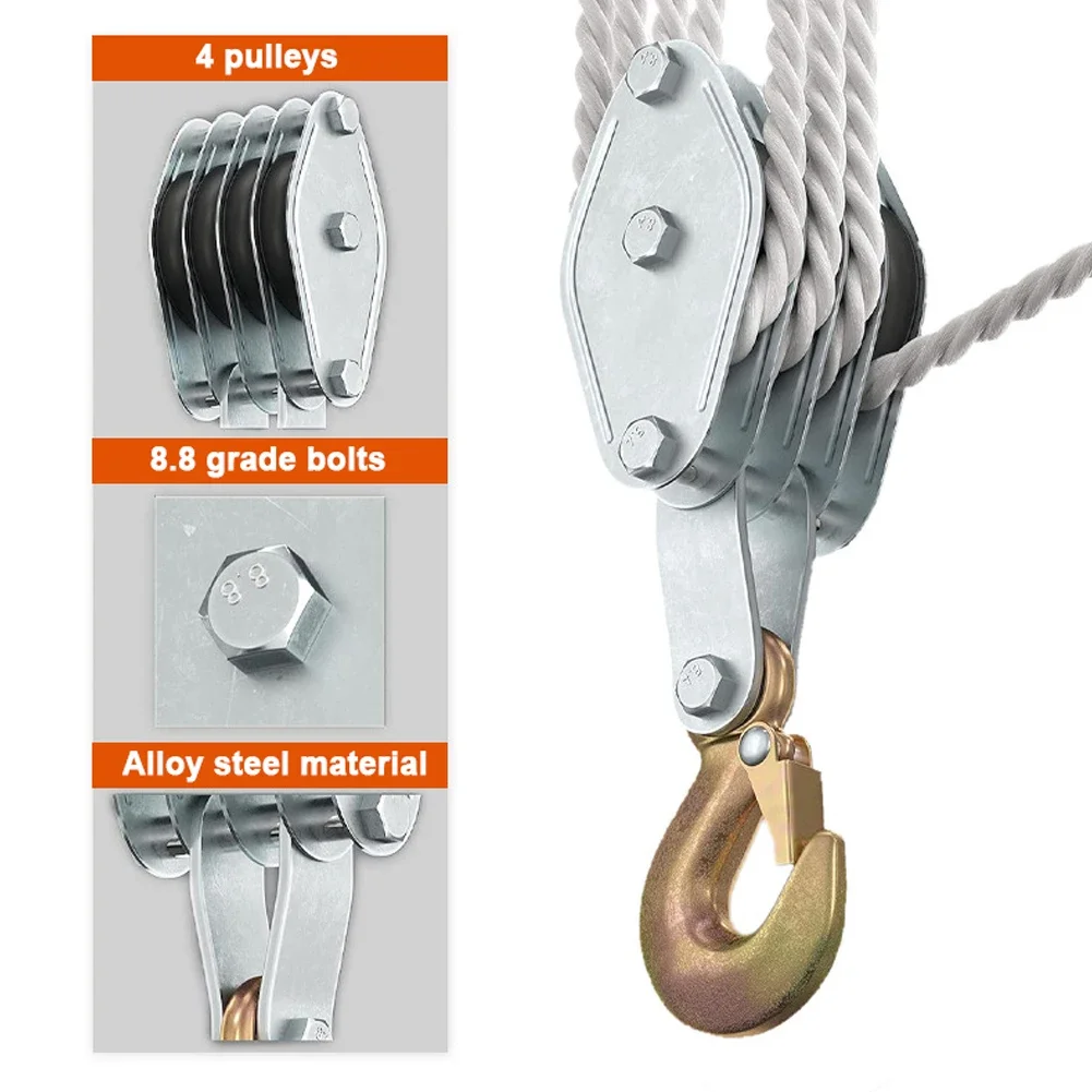 Heavy Equipment Crane - 270 ° Draaibaar Touw Katrolblok Zinklegering