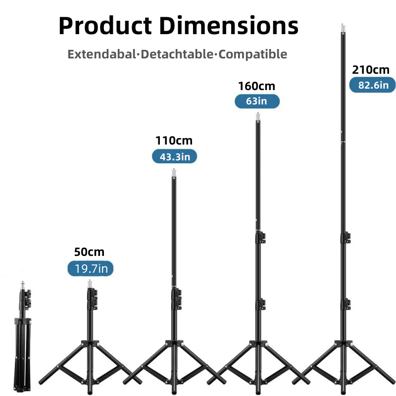Heavy Equipment Video - RP01-B Zware Metaallegering Lichtstatief 160 cm