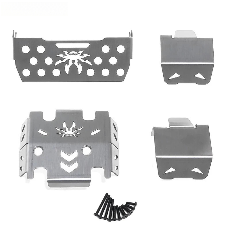 Heavy Equipment Vehicles - Roestvrijstalen bumper-skidplate voor Croboll 1/7 MK07/JK07