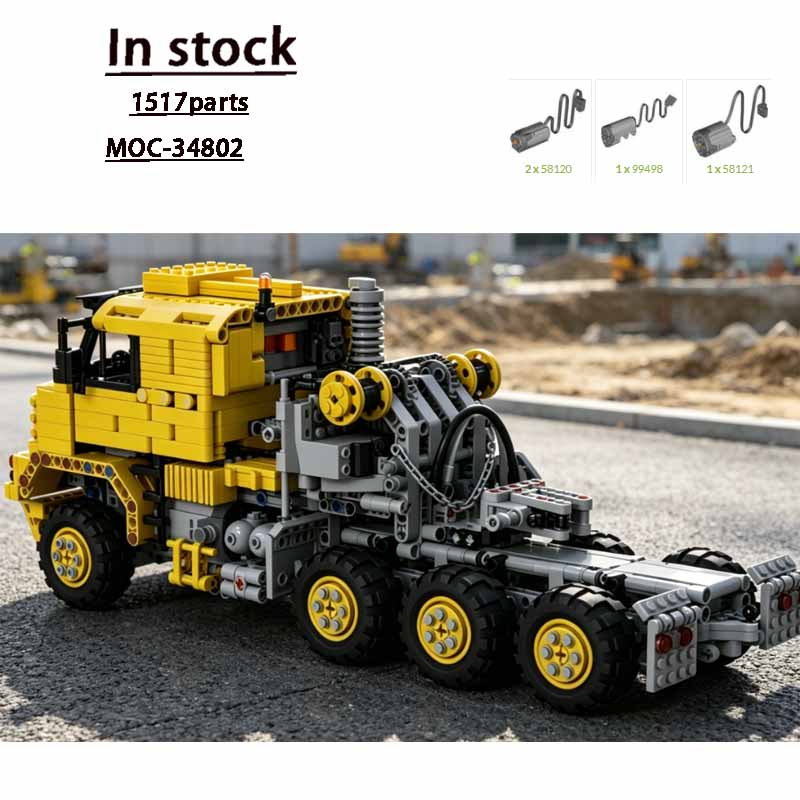 Heavy Equipment Yellow - MOC-34802 Gele Truck M1070 Zware Apparatuur