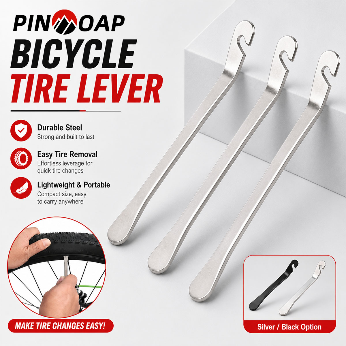 Heavy Equipment Repair - PINMOAP 1/3 stuks Fietsbandenheffer Zware uitvoering