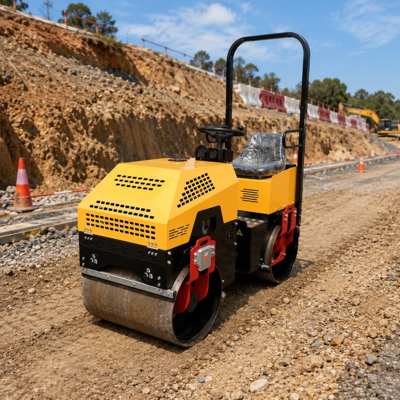 Dubbele trommel trilwegwals, z - Heavy Equipment In Construction recensie en prijs